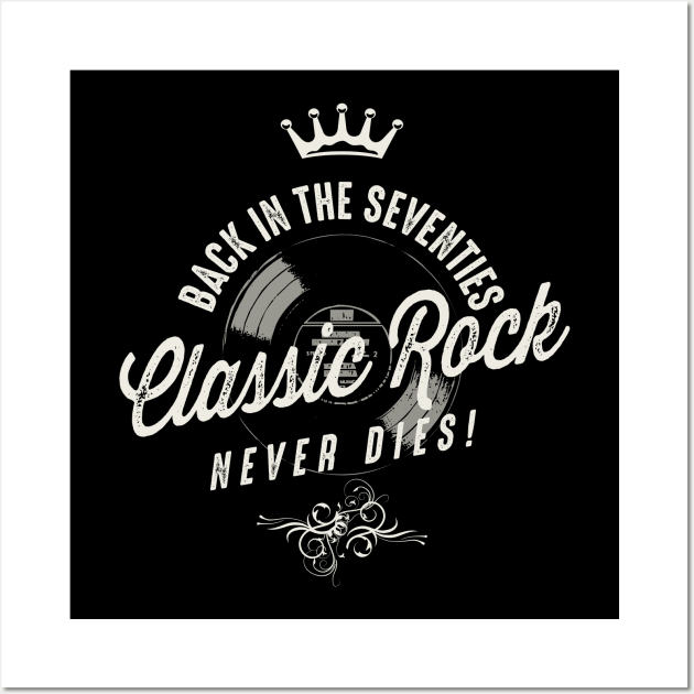 Classic Rock Never Dies Wall Art by Designkix